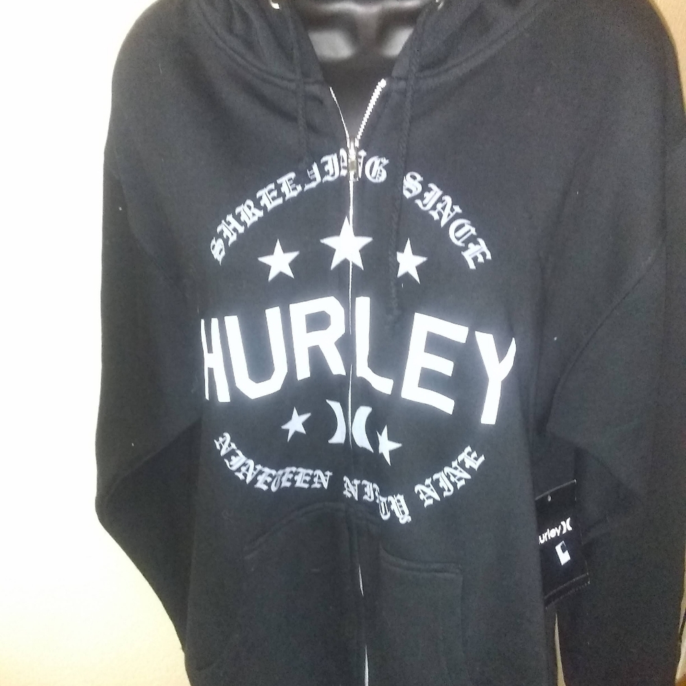 Hurley black hoodie jacket